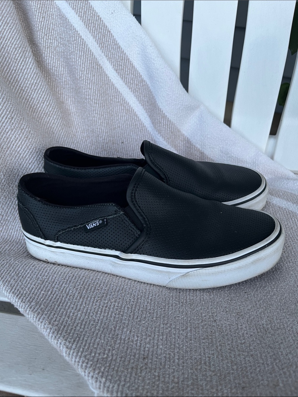 Women’s Vans Classic Slip-On Sneakers in Black